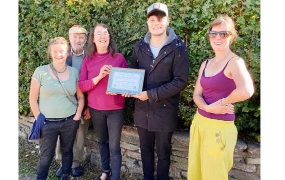 Voluntary Action Forum manager Chris Brown with members of the Dean Forest Food Hub.