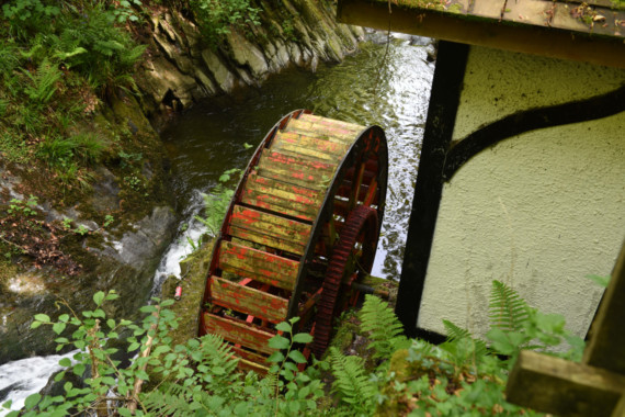 The old waterwheel house in Groudle Glen