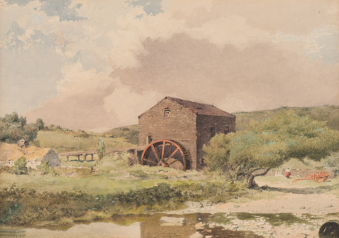 Original Groudle Mill, painted by John Millar Nicholson in 1875 (Manx Museum)