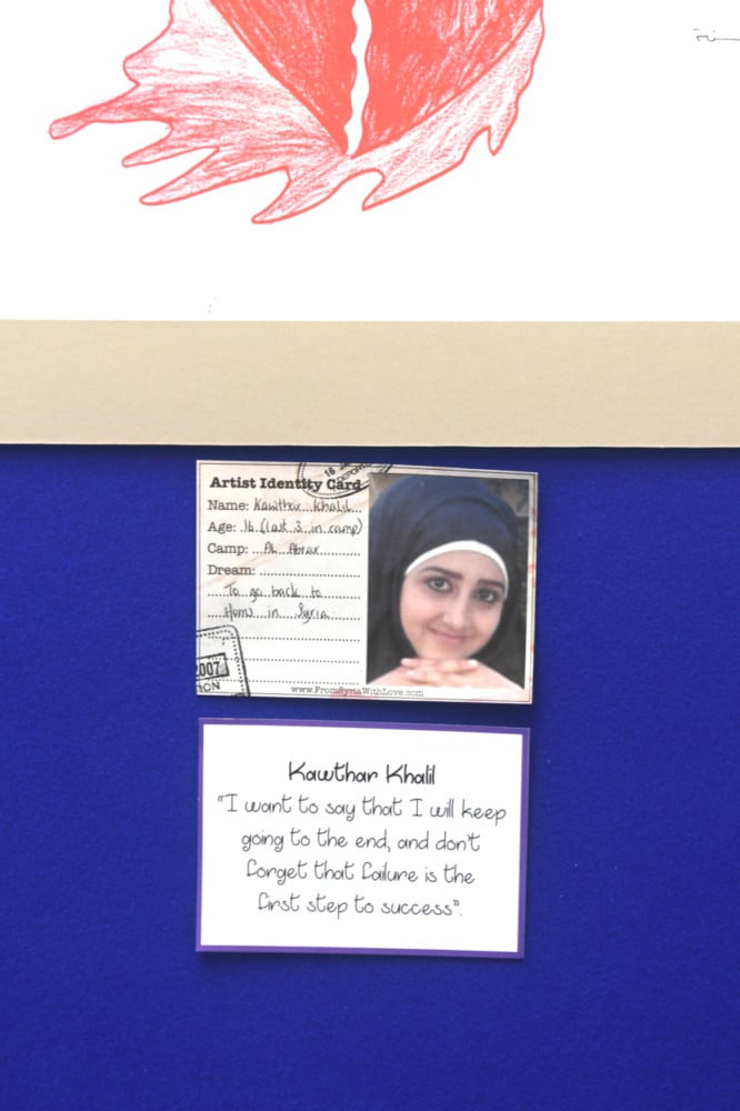One of the child artists from the From Syria With Love exhibition