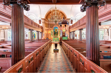 5. THE same ideas transported to the American colonies in the 18th-century interior of Charleston Episcopal Church, South Carolina, USA