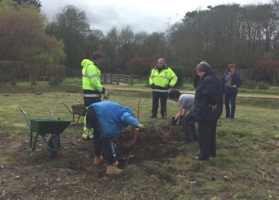 A scheme being carried out by a community service work group to improve the grounds at Rushen Abbey