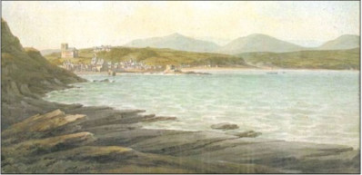 8. IN this 1795 John Warwick Smith painting of the Douglas foreshore, St Georgeâ??s stands starkly prominent on its hilltop