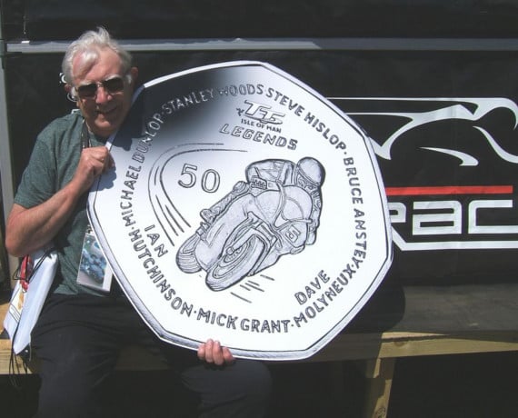 Ian Huntly with TT coin
