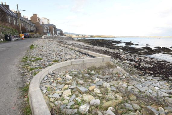 The patch of land in front of the Bay View Hotel in Port st Mary that runs to the beach and the Shore Road Underway, also known as the Bay View Brow -
