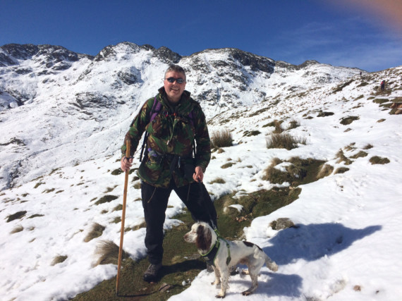 Simon Williams loves walking in the hills with his Springer/cocker dog Joey
