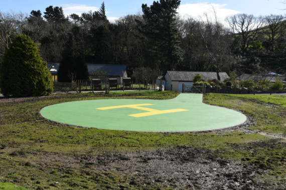 Unexpected helipad in Glen Mona area -