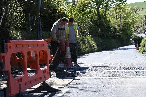 The speed bump being reinstalled on Friday
