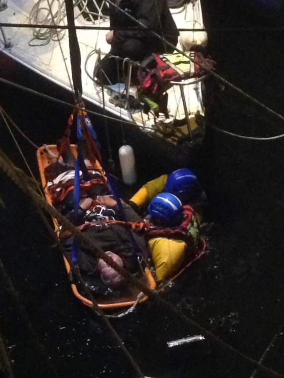 A man is rescued from Douglas marina