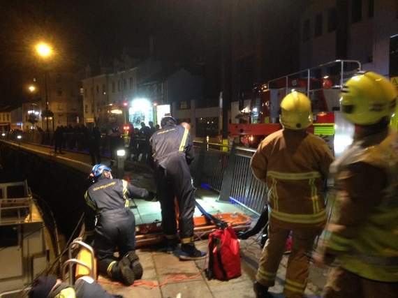 Several emergency services helped at the scene