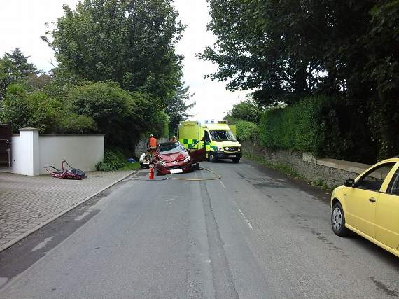 The accident scene spanned over 100 metres