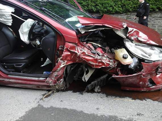 One of the two cars