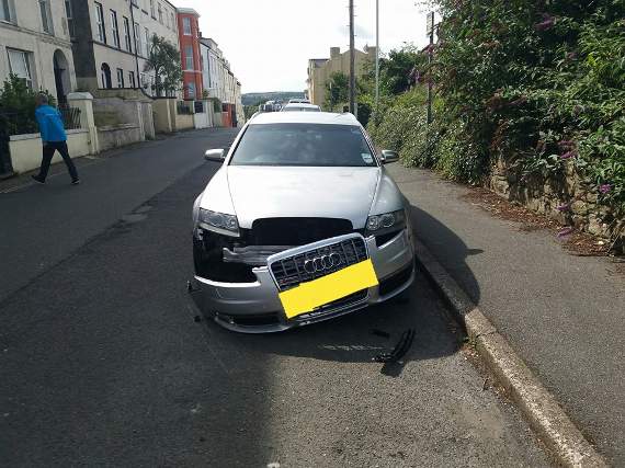 Very expensive damage was caused to the Audi