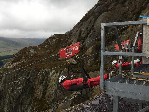 Rocket men launch off at Zip World Velocity