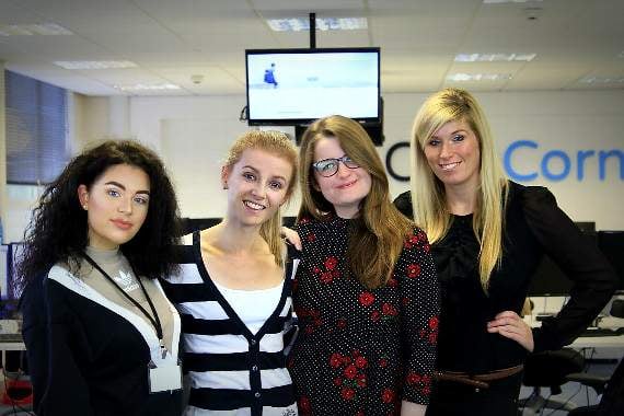These colleagues at CoinCorner are aiming to spread the bitcoin message. Left to right, Lizzie Pope, Molly Spiers, Rachael Duke and Lucy Turner