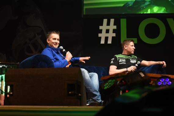 Davo Johnson (left) and Gary Johnson were quite the double act on stage, turning the air blue more than once!