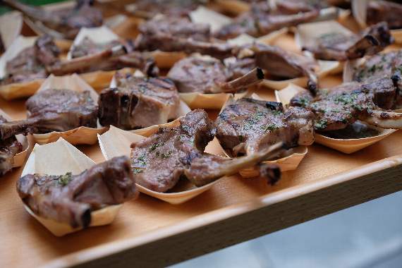 Manx lamb served to guests at the posh gathering