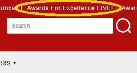 The Awards for Excellence are online tonight