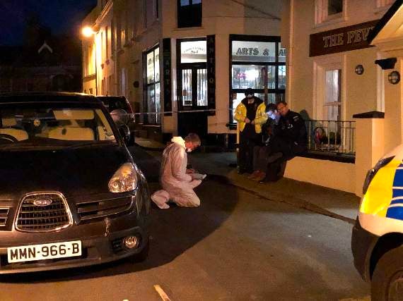 Forensics analysed the scene