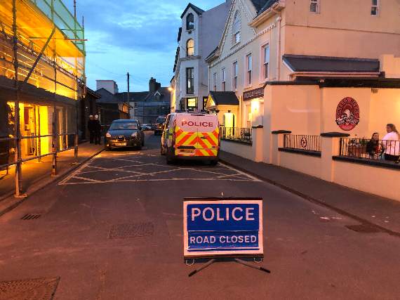 Police cordoned off the area in Crown Street, Peel