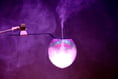 Kids enthralled by amazing bubble show