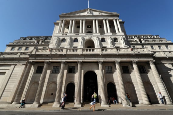 <p>The Bank of England announced that its base rate will rise to five per cent. </p>