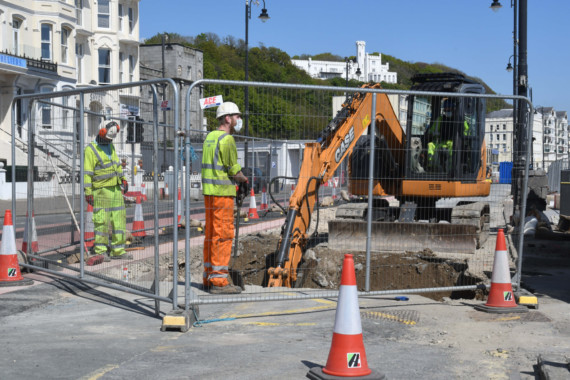 Work resumes on the Douglas promenade regeneration schemes -