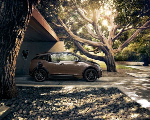 A BMW electric car