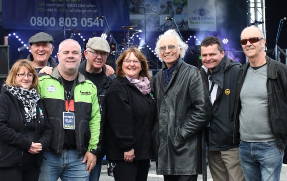 Manx Charity Aid 12 hour gig at Bushys Tent Bottleneck Car Park Douglas.Organisers with The Steve Gibbons Band.