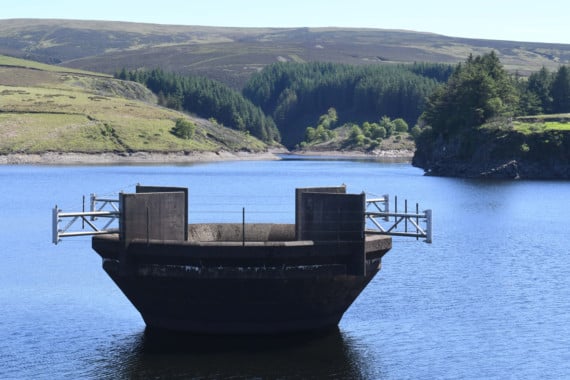 Low water levels at Sulby reservoir -