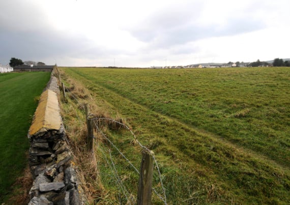 The proposed site for a 'glamping' facility in Port Erin, in a field adjoining the Ballakilley estate, Rowany Golf Club and Ballafesson Road -