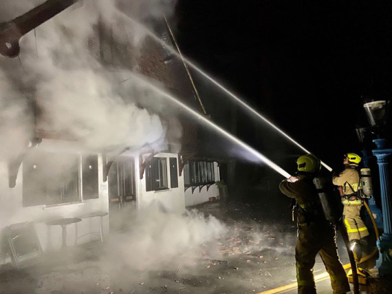 Fire crews from Peel, Kirk Michael and Douglas extinguished flames at the Swiss Chalet at Glen Helen