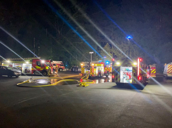 Fire crews from Peel, Kirk Michael and Douglas extinguished flames at the Swiss Chalet at Glen Helen