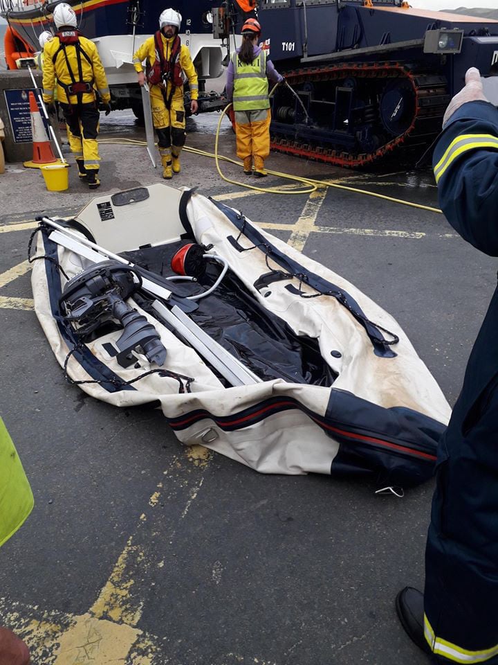 Ramsey RNLI had to rescue this boat on Sunday night