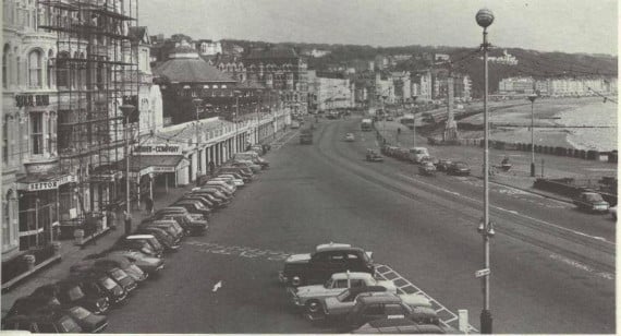 Outside the Sefton Hotel on Harris Promenade in the 70s