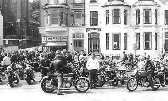 The scene on Harris Promenade in the 70s
