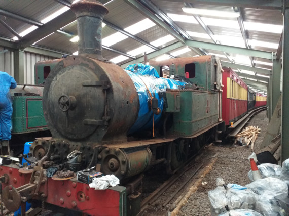 Asbestos is being removed from long out of service steam engines. Photo provided by Isle of Man Transport