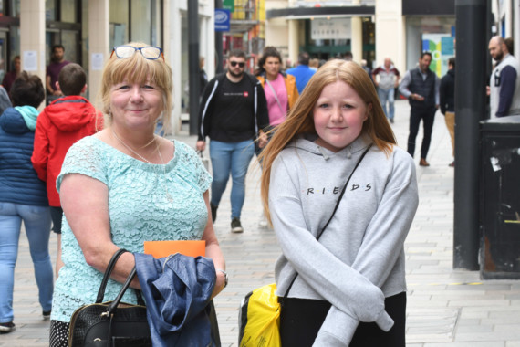 Public opinions on retail shopping in the 'new normal' - Sue Noon and 12-year-old Millie Butterworth (Douglas)