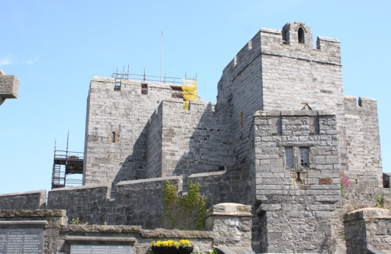 Castle Rushen Castle Castletown exterior shots.
