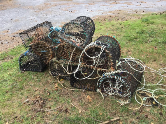 Seized lobster pots