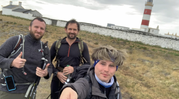Aaron Grist, Kevin Whittaker and Andrew Bridson started their journey at the Point of Ayre