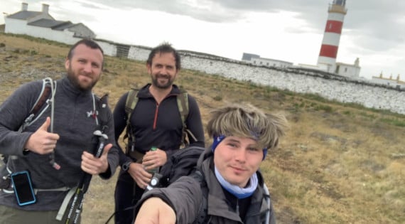 Aaron Grist, Kevin Whittaker and Andrew Bridson started their journey at the Point of Ayre