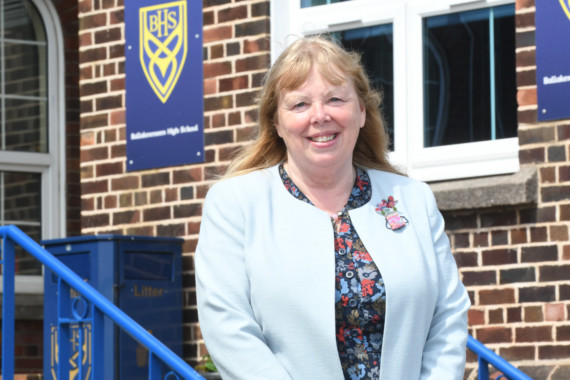 The experiences of students and teachers at Ballakermeen High School as schools prepare to fully reopen - pictured is head teacher Adrienne Burnett