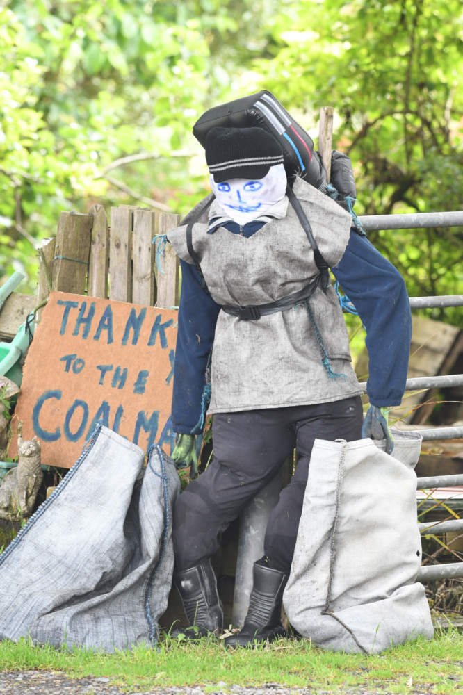 The Laa Columb Killey 'Lockdown Scarecrow Competition' in Arbory parish, on the theme of key workers - celebrating the coal man at Ballafodda Farm, Ronague
