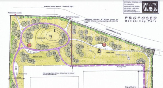 Part of proposed Ballakilley Park