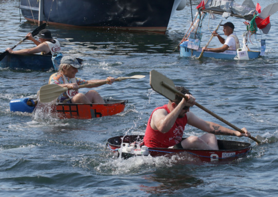 48th Annual Tinbath Championships held in Castletown Middle Harbour by the Castletown Ale Drinkers Society.