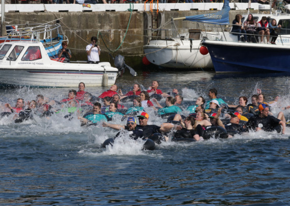 48th Annual Tinbath Championships held in Castletown Middle Harbour by the Castletown Ale Drinkers Society.
