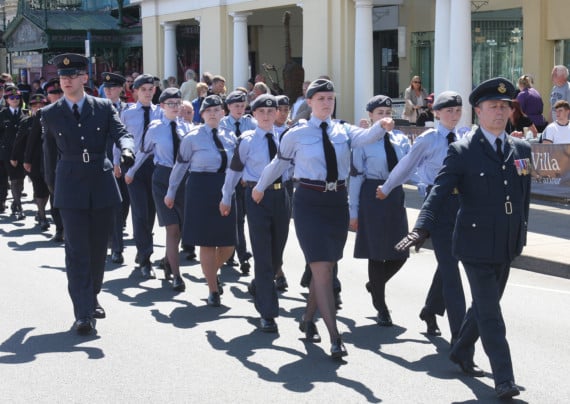 Armed Forces Day parade Douglas Promenade and Villa Marina.
