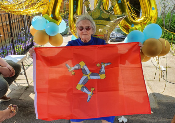 Manx woman Doreen Clarke celebrates her 100th birthday with a socially distanced street party