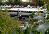Our new double decker buses still sitting idle